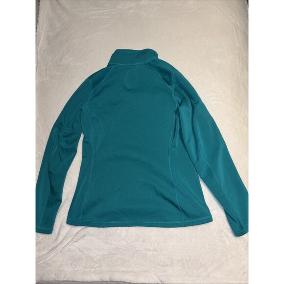 The North Face Women’s Teal Fleece Pullover Medium M | Half Zip Lightweight Warm - Picture 2 of 4